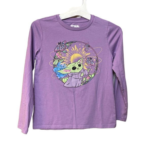 MAD Engine Other - STAR WARS UEC Girls Sz M Baby Yoda Mandalorian Long Sleeve Graphic Shirt purple